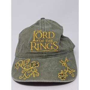 Lord of the Rings Hat Cap Strap Back Olive Green Embroidered Movie Logo OSFA